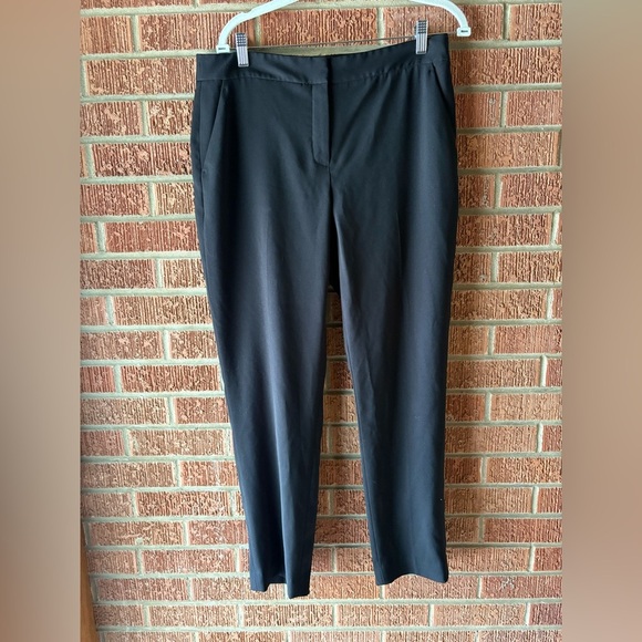 T Tahari Wide Leg Black Dress Zip-Up Pants 12 - Picture 1 of 7
